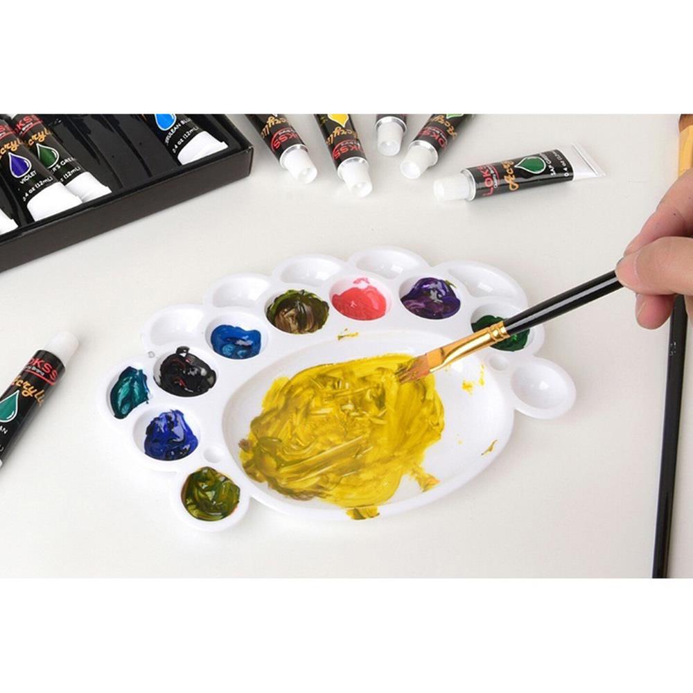 24colors 12ML Waterproof Acrylic Paint Set Painting Pigment Non-Toxic Glass Graffiti Hand Painted for Children and Adults