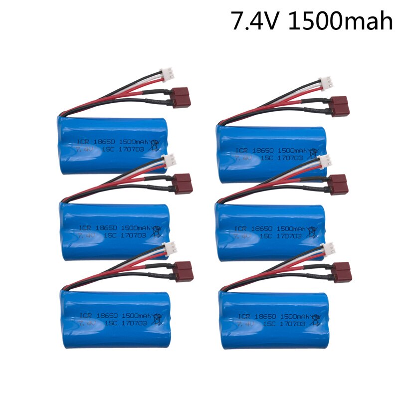7.4V 1500mAh high-discharge 15c 18650 2S 12428 RC Car model aircraft Helicopter 7.4 V lithium batteries: White