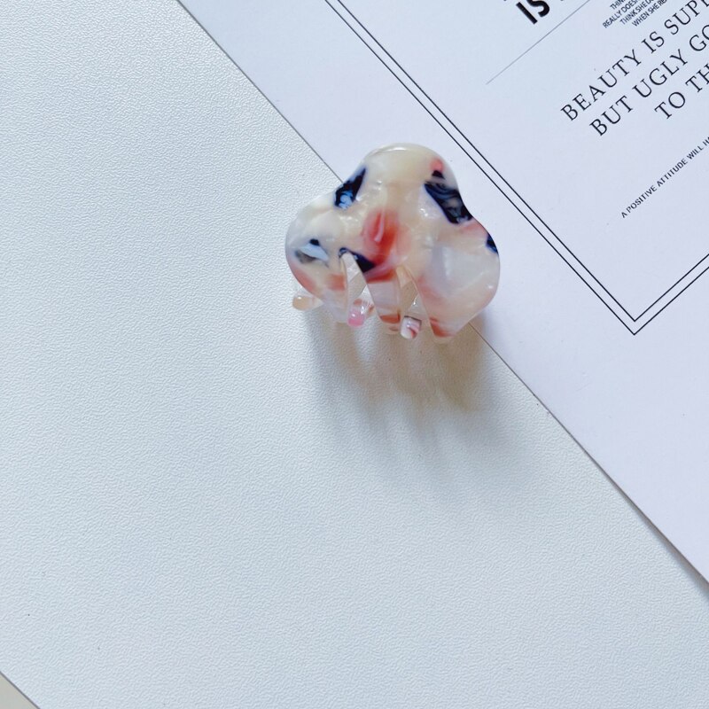 3cm Mini włosy akcesoria chmura w kształcie octanu klamra do włosów dla WomanTortoiseshell Mutiple Barrette akrylowe geometryczne szpilka: 15