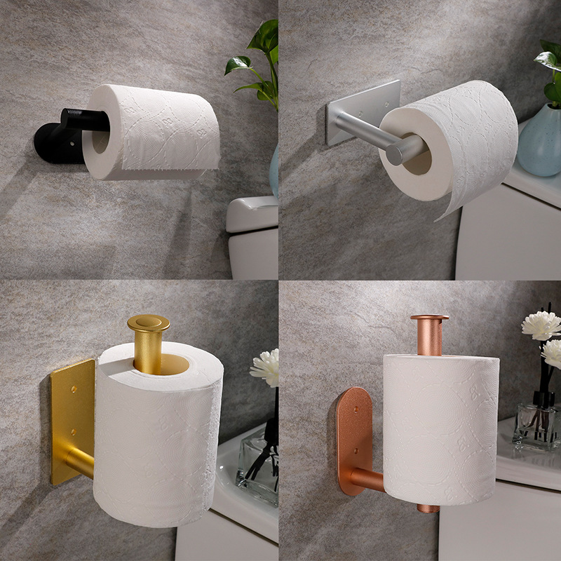 Bad zubehör Handtuch halter Roségold Papier handtuch Ring Raum Aluminium Bad Hardware Chrom Schwarz Gold