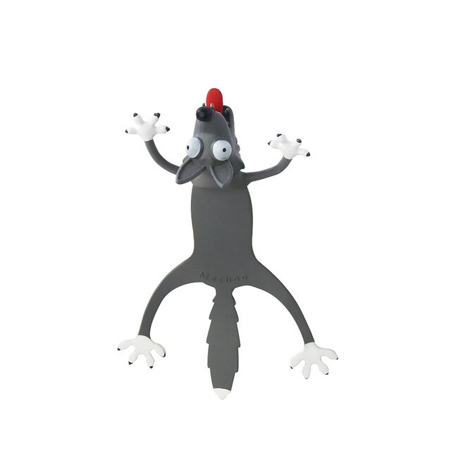 3D Cartoon Dieren Bladwijzer - Leuke Kat, Panda, Haai - Kawaii Pagina Marker voor Kinderen & School: 1