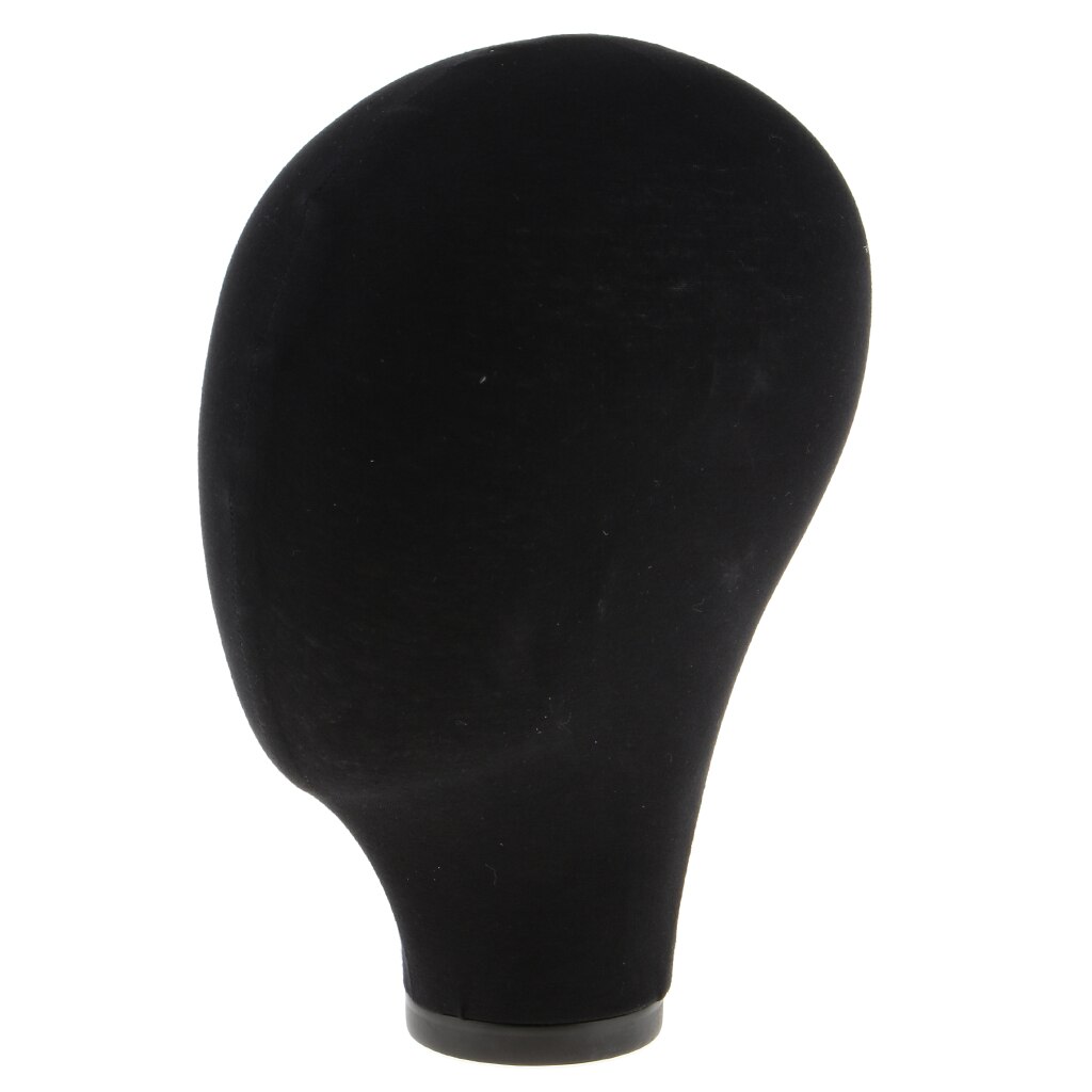 Hair Mannequin Head Canvas Block Manikin Head Wigs Holder for Wig Making Hat Display Styling Wig Head Stand: Black