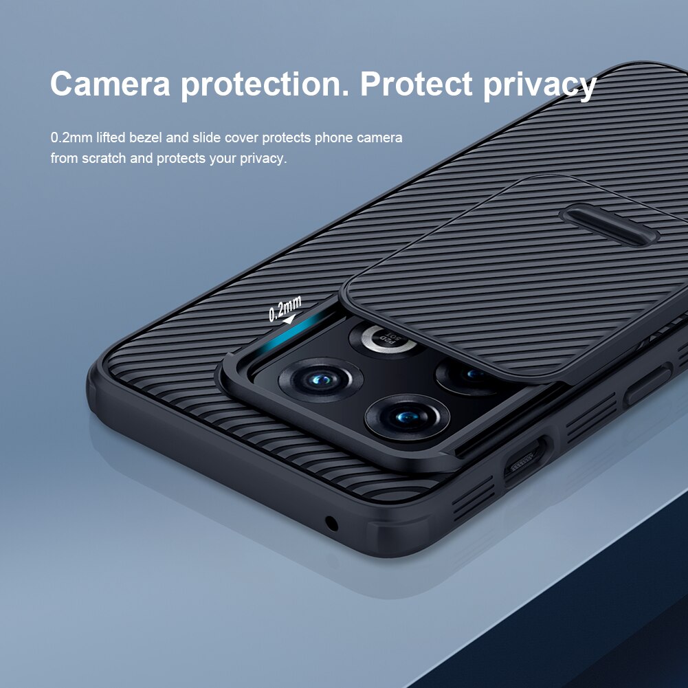 Voor Oneplus 10 Pro Case Nillkin Camshield Case Slanke Slide Camera Case Ultradunne Back Cover Voor Een Plus 10 Pro Lens Case
