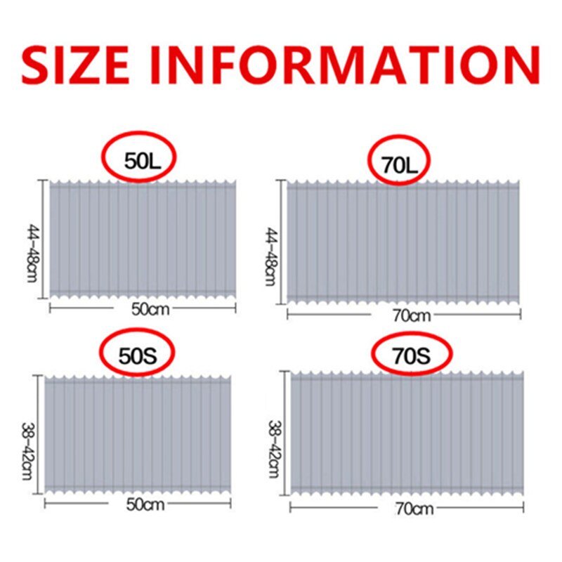 2 x Update 70S adjustable Vehicles Elastic Car Side Window Sunshade Curtains Auto Windows Sun Visor Blinds Cover
