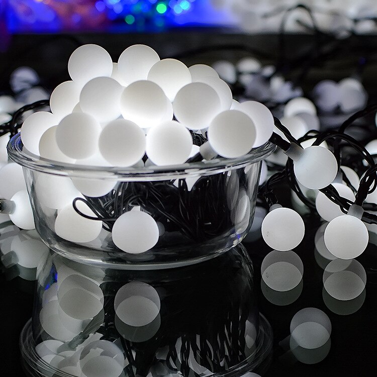 LED Outdoor Lighting Strings Waterproof Solar Garden Light String Multicolor/Warm White/white/blue Lamp Chain for Christmas: white light / 5M 20leds