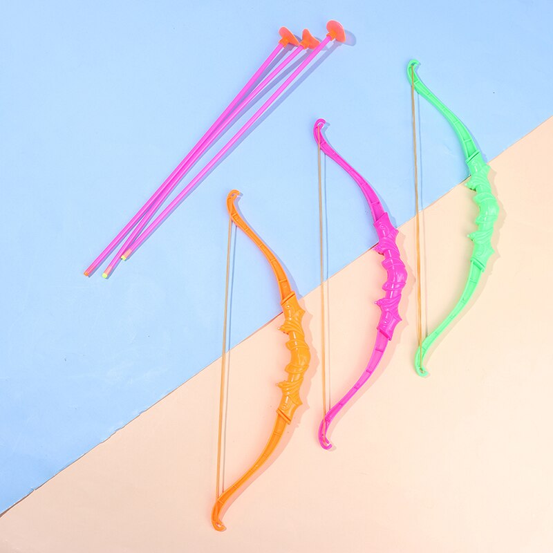 8cm Kids Shooting Outdoor Sports Toy Bow Arrow With Sucker Plastic Toys For Children Outdoor Funny Toys Kit Kids Toy