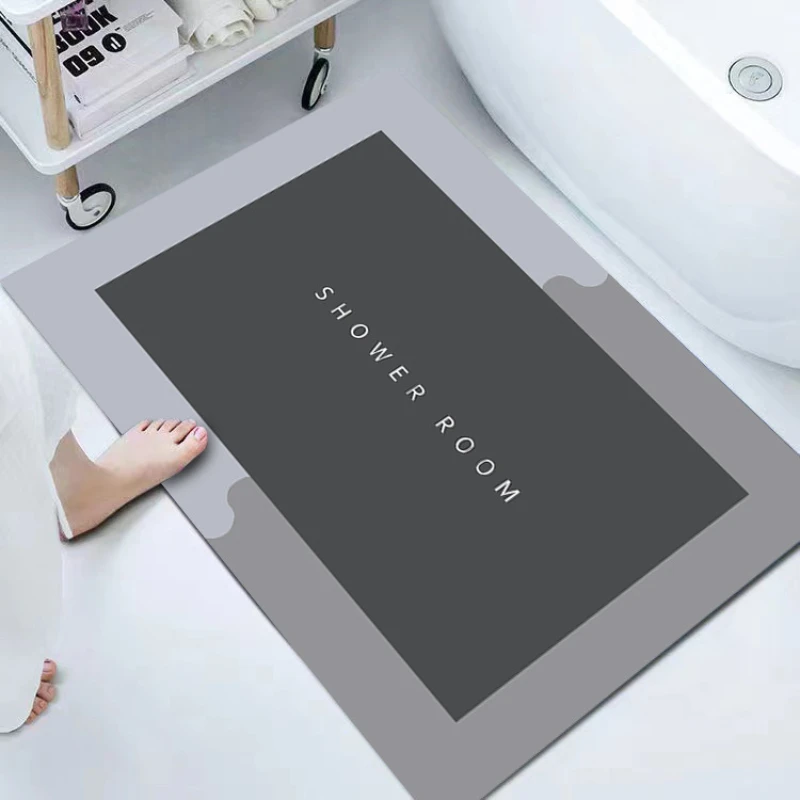 Diatomeeënaarde badmat Rubber Antislip Sneldrogend Superabsorberend Badmat Douchemat - Dunne badmatten voor badkamervloer: green / 400MMx600MM