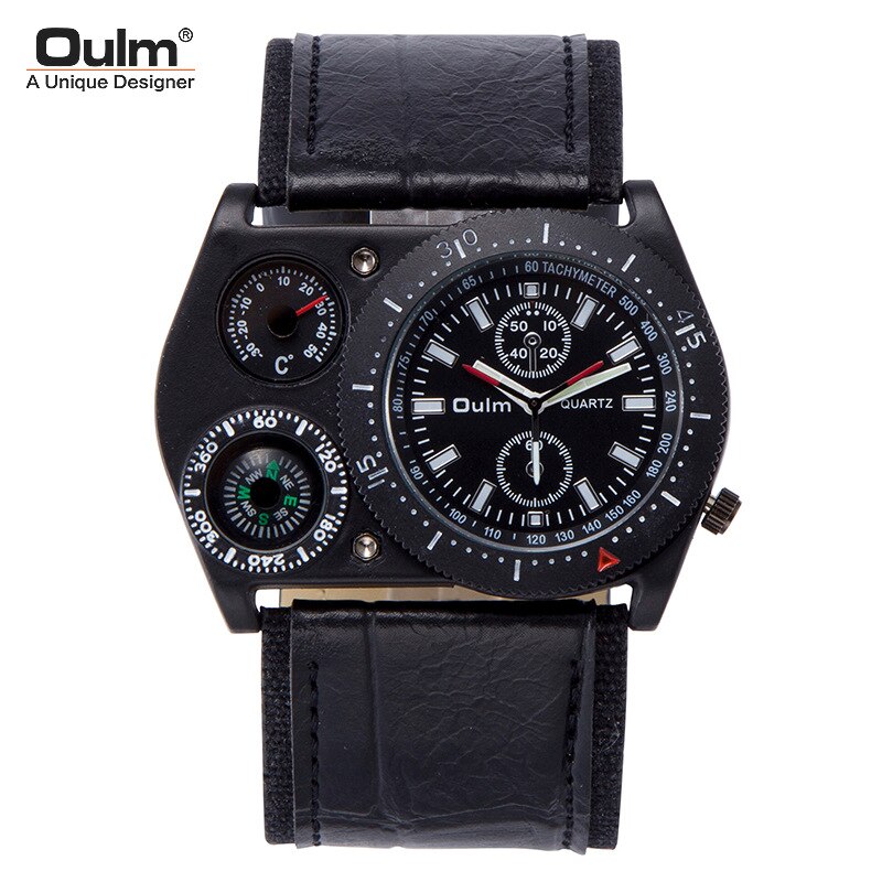 OULM4094 Herenmode Horloge Outdoor Sport Thermometer Kompas Multifunctionele Horloge: Overigen