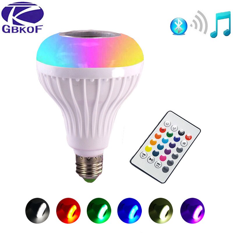 15W Bluetooth Smart Bulb LED 5W 10W RGB Magic Lamp E27 Color Change Light Bulb Smart Home Lighting Compatible IOS/Android