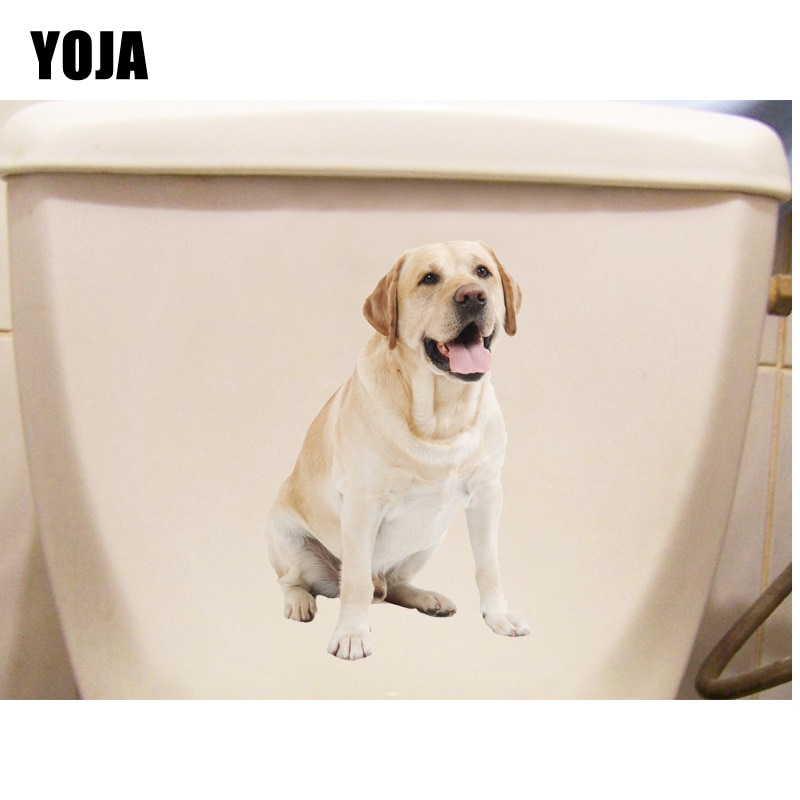 YOJA 12.9*20.5 cm Labrador Hond Home Kamer Muur Stickers WC Decor Toilet Seat Sticker T1-0255