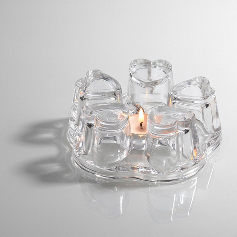 Vela de té de agua con Base de calentamiento, tetera de vidrio transparente resistente al calor, Base de aislamiento, soporte de vela, accesorios de té ZM812: 2 Crystal Warmer