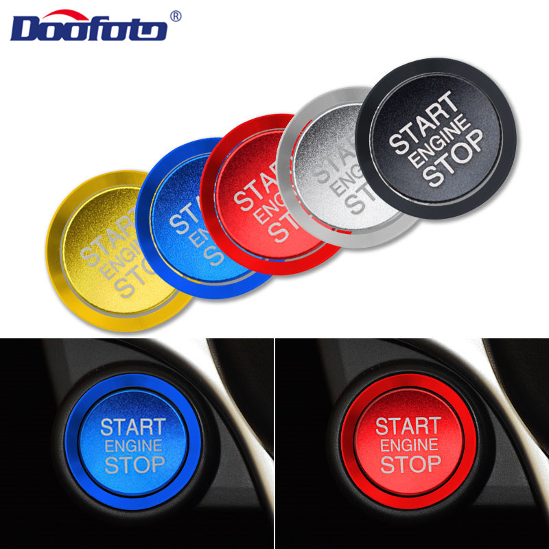 Doofoto Voor Alfa Romeo Start Stop Motor Button Cover Ring auto-interieur Sticker Accessoires Styling Start Button Case Shell