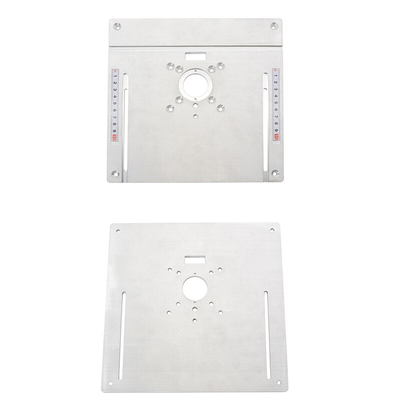 Placa de inserción de mesa enrutadora de aluminio, fresadora eléctrica de madera, tabla abatible con calibrador de inglete, sierra de mesa, banco de trabajo para carpintería