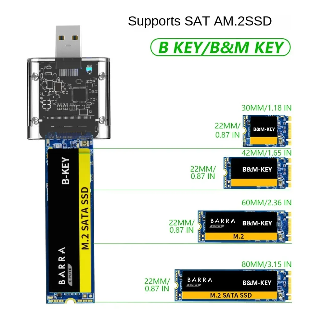MAIWO M.2 NGFF SATA SSD Enclosure Case M.2 To USB 3.0 Gen 1 5Gbps High-speed SSD Enclosure For SATA NGFF SSD 2242 2260 2280mm