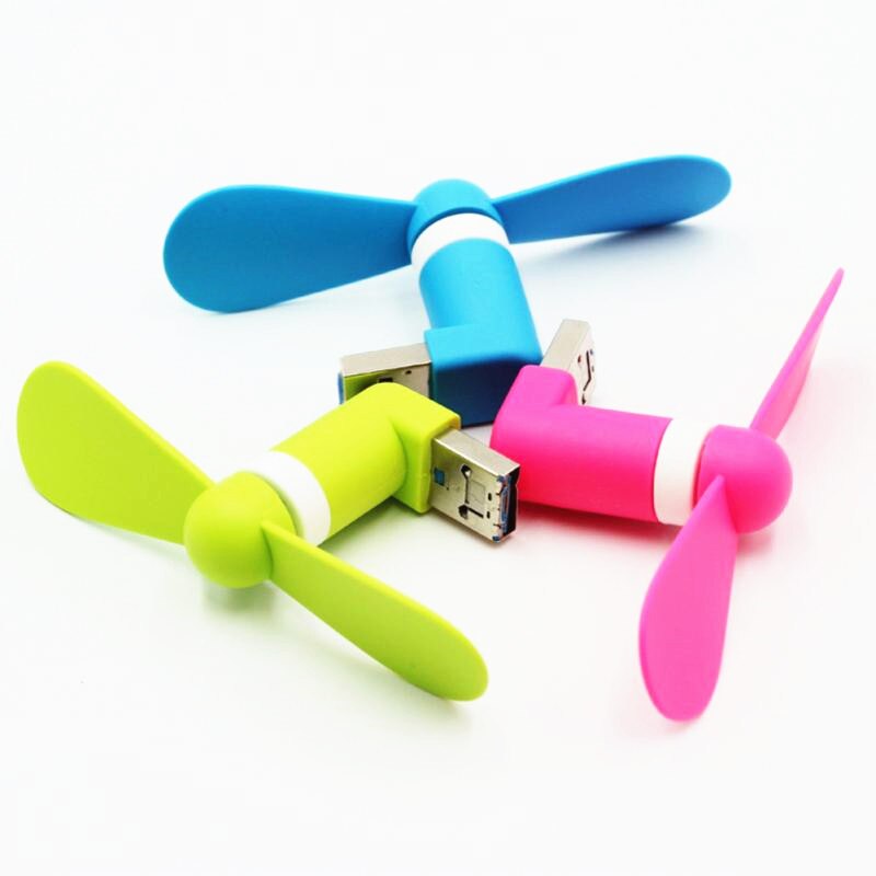 Mini 2 In1 Micro Usb Otg Fan Draagbare Flexibele Cooling Mobiele Telefoon Fan Usb Gadget Voor Otg Android Power Bank desktop Laptop