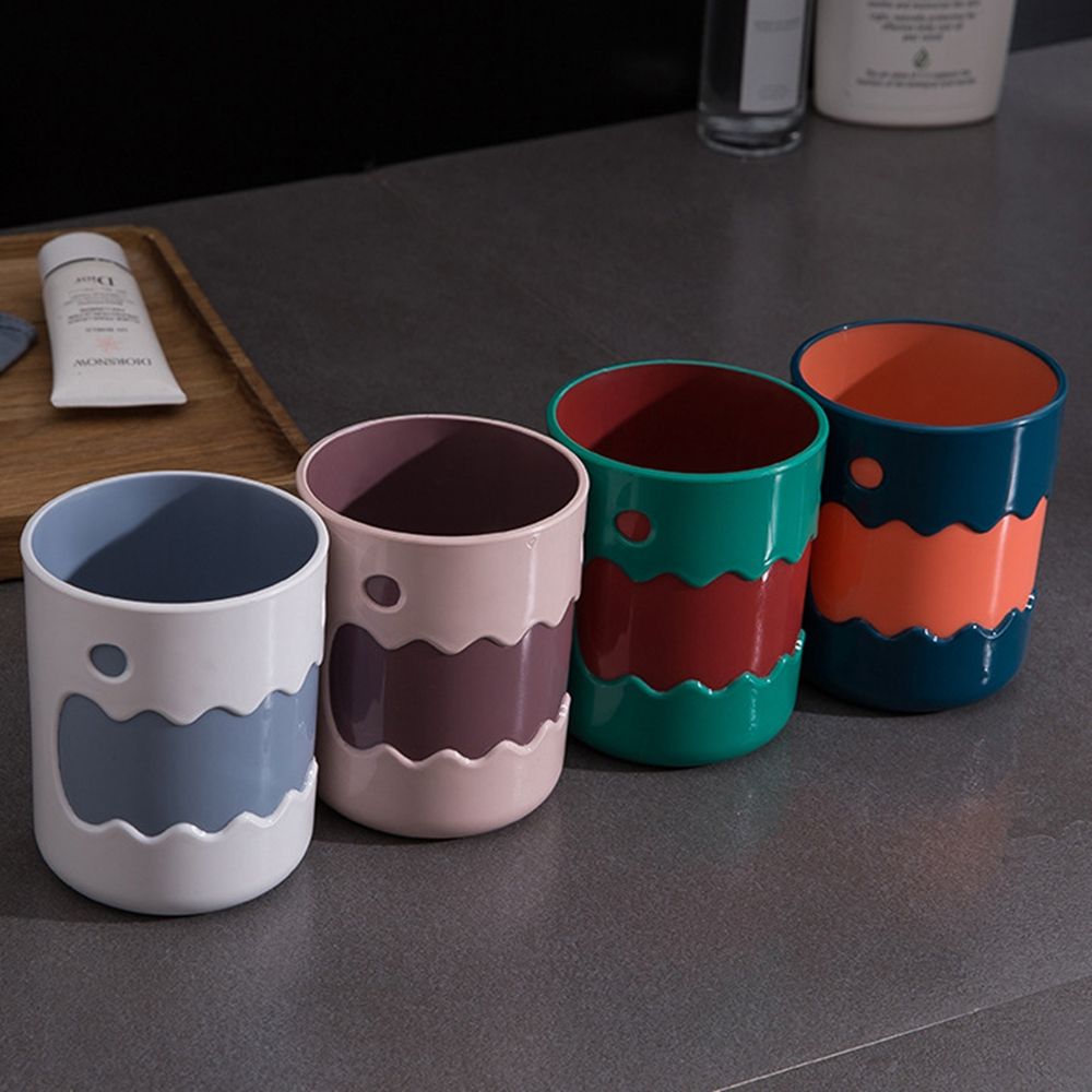 Simple Cartoon Good Morning Mouthwash Cup Children Brushing Cup Plastic Toothbrush Cup Bathroom Accessories