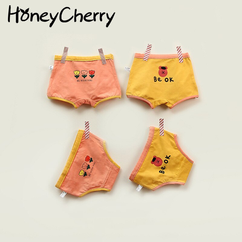 Bragas de algodón con estampado de dibujos animados para niña, Bóxer, ropa interior para niños, ropa interior para niñas pequeñas