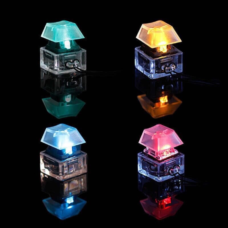 1 pc rgb led interruptor de teclado mecânico chaveiro acender retroiluminado para teclado interruptores kit testador