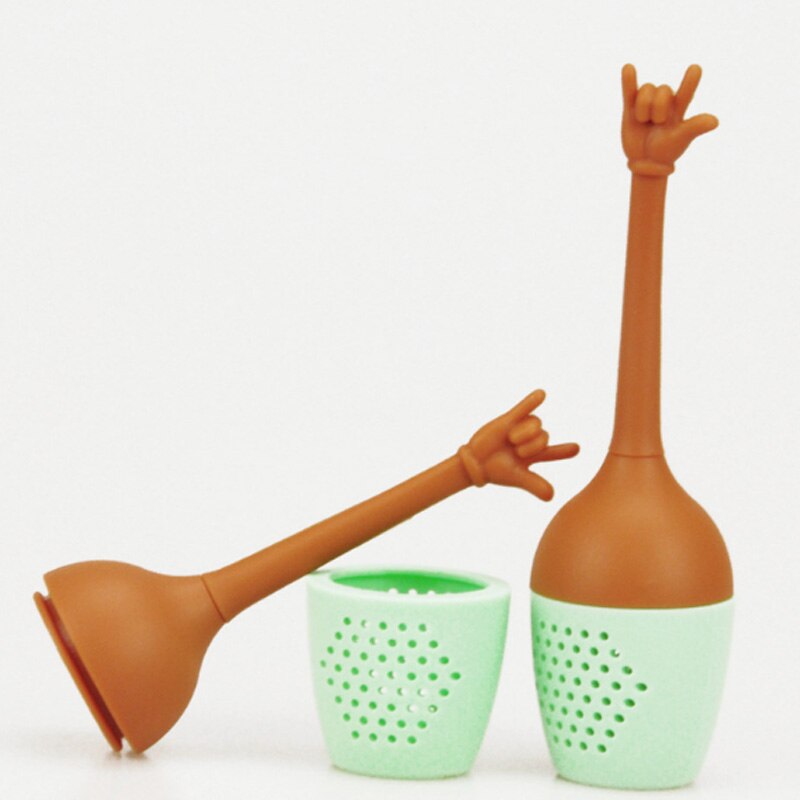 Grappig handgebaar in de vorm van een thee-ei, siliconen theezeefje, losse kruiden, kruidenhouder, theezetgereedschap voor theekopje, theepot