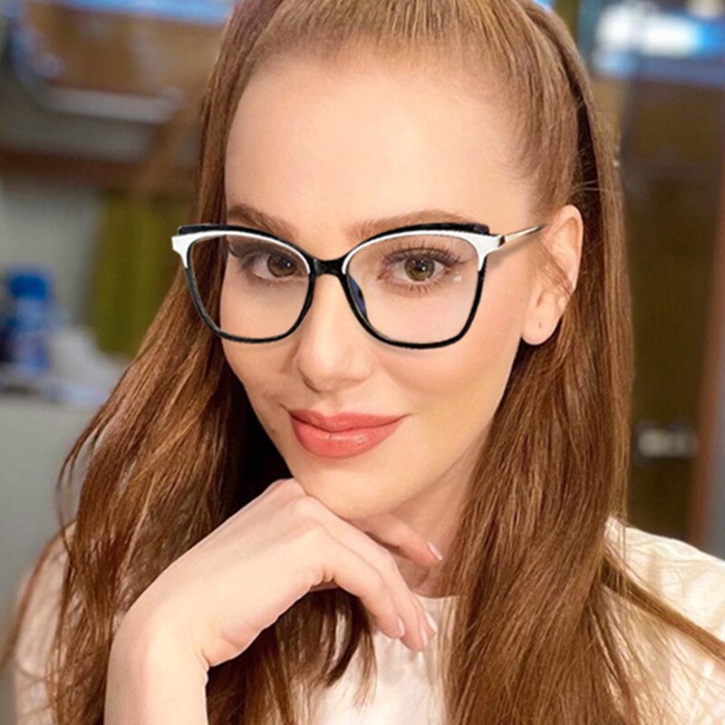 Hotony Women Eyewear Prescription Blue Light Blocking Glasses Frame Full Rim Female Woman Spectacles UV400