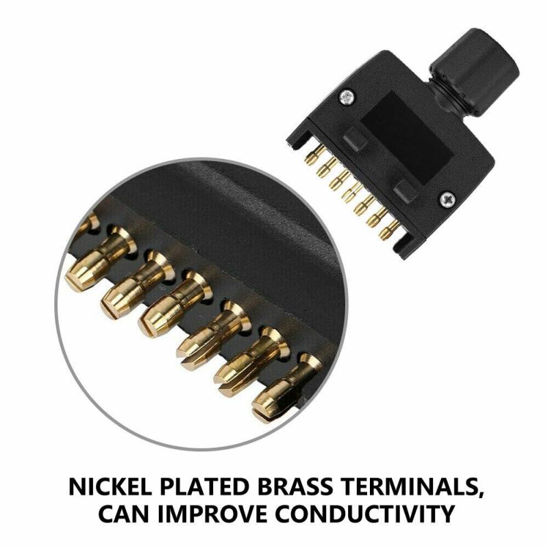 7 Pin Flat Male Trailer Socket Plug Connector Adapter For Caravan Trailer Charging Starting Systems Auto Replacement Part