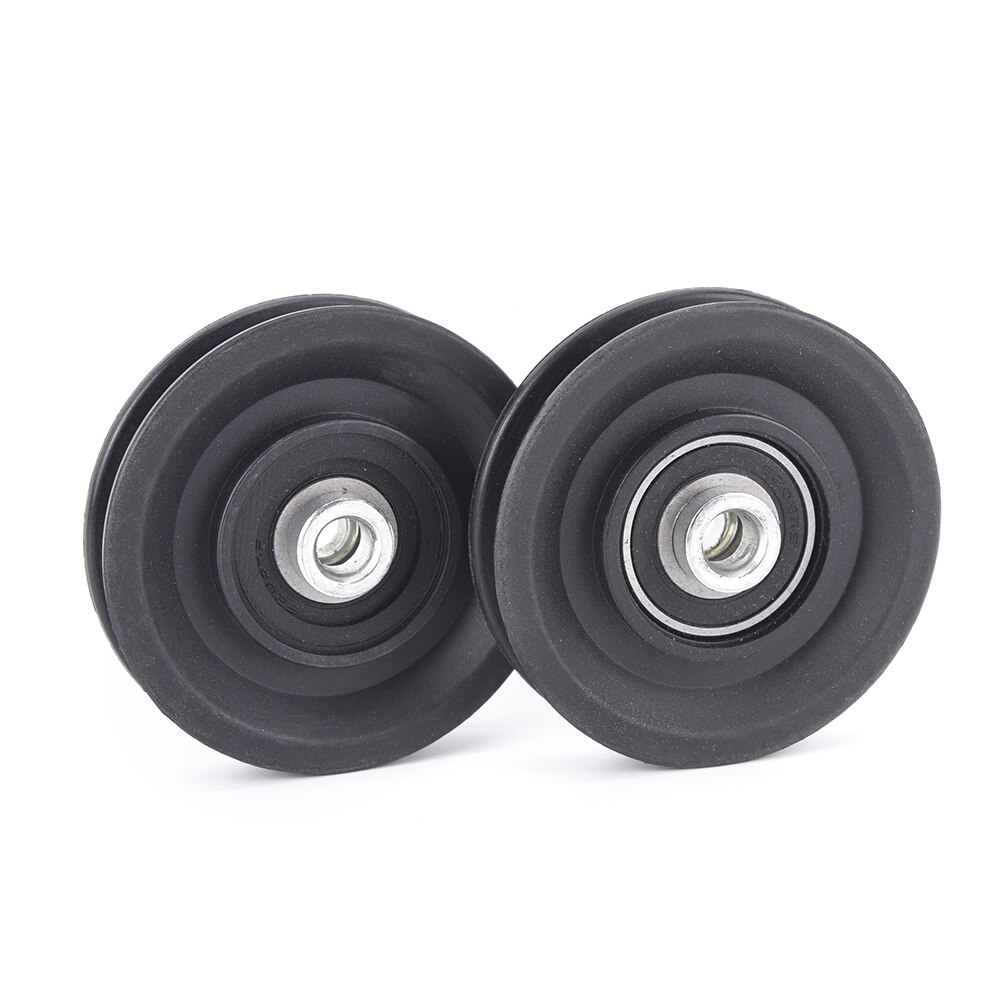 90mm slijtvaste nylon lagers katrol wiel kabel sportschool fitnessapparaat onderdeel universeel zwart