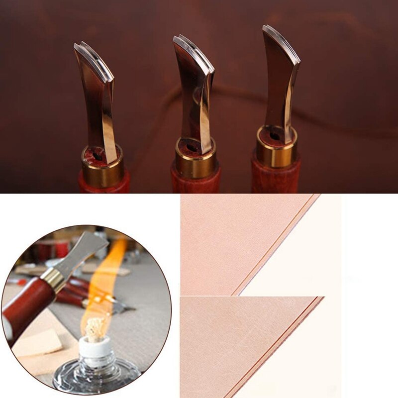 Leather Creasing Machine Edge Creasing Stainless Steel Tool Leather Embossing Work Tool Leather Tool 1.0 / 1.5 / 2.0 mm