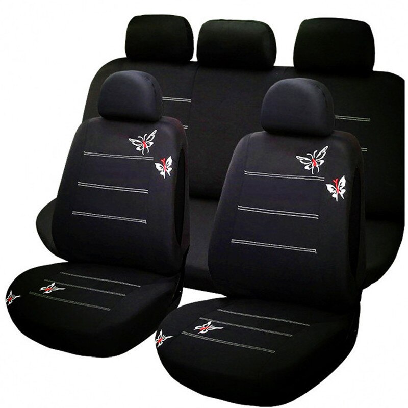 Interieur Accessoires 4Pcs/9Pcs Stof Auto Bekleding Universele Auto Accessoires Auto Seat Cover Set Voor Auto seat Protector