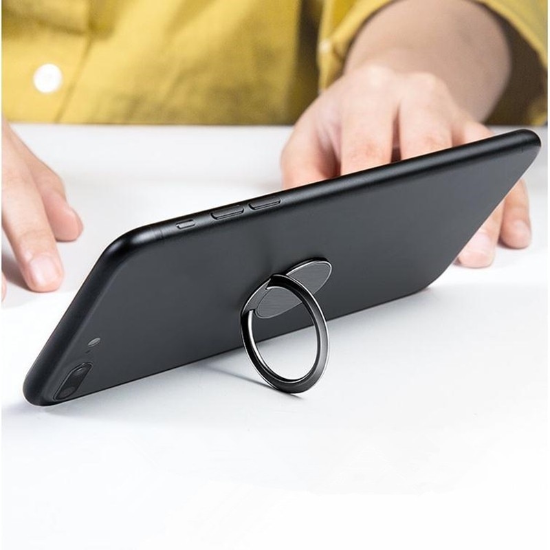 Mobile Phone Finger Ring 90 Degree Rotatable Smartphone Stand Holder For iPhone 8 7 6 6S 5 Samsung Huawei Metal Car Mount Stand