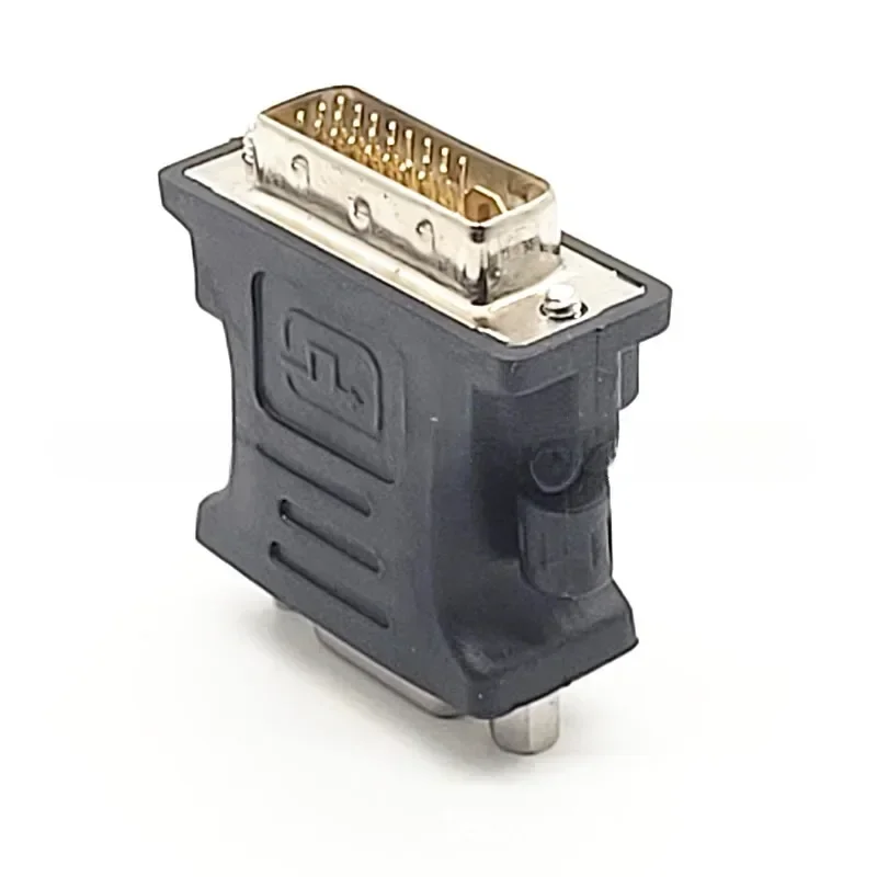 Adaptador hembra DVI VGA, enchufe de DVI-I, 24 + 5 P a conector VGA, convertidor de tarjeta gráfica de vídeo HD para PC, proyector HDTV: Negro