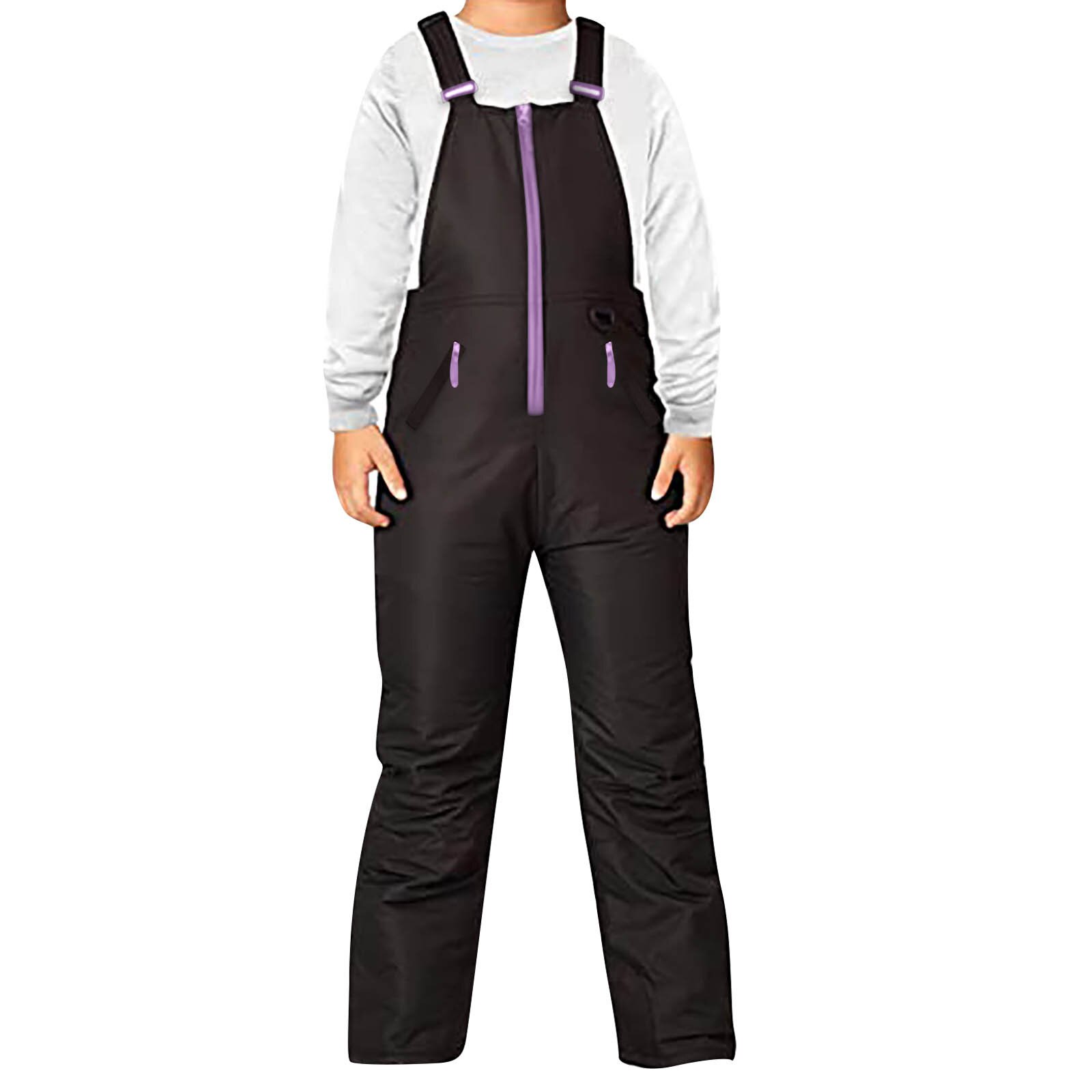 Kinder Kinder ski schnee anzug winter kleidung wasserdicht Infant/Kind Ski Tragen Hohe Schnee Bib Overalls winddicht warme hosen: S / BK