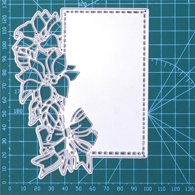 DiyArts Flower Border Metal Cutting Dies Craft Stencil Punching Templates Frame Scrapbooking Decorative Embossing Mold