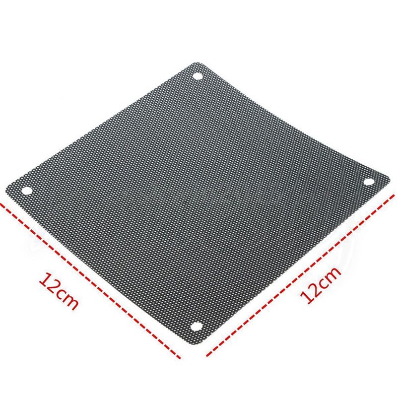 5 stk / parti 120mm skårbar sort pvc pc blæser støvfilter støvtæt sag computernet