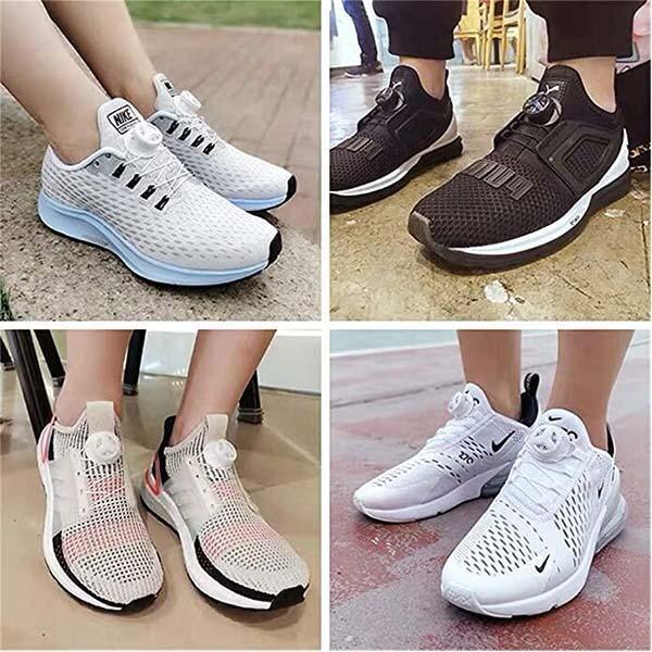 Lacci delle scarpe con fibbia automatica rotante fibbia girevole con istruzioni per gli utensili riparazione della fibbia stretta pulsante di rotazione alta qualità