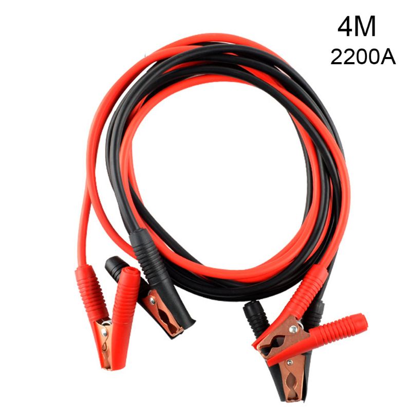 3 meter  / 4 meter 2200a/2600a bilbatteri booster kabel nødtænding jump starter lead wire klemmer til auto suv: 4a