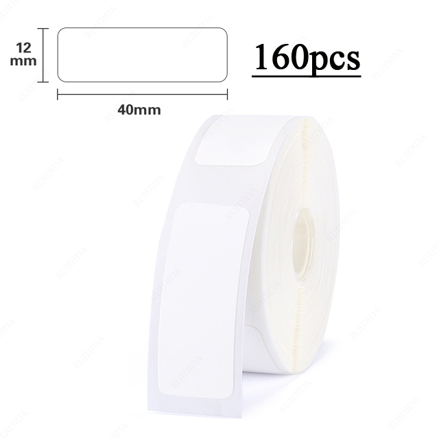 Niimbot D11 D110 D101 étiquettes thermiques papier blanc couleur Pure étiquette autocollant étanche Anti-huile résistant aux rayures étiquette de prix: WHITE