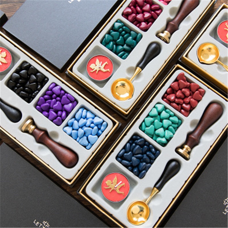 Gör-det-själv scrapbooking bröllop dekorativ inbjudan tätningsplanerare tätning dekorativ tätning manuell kuvertförsegling vaxsats