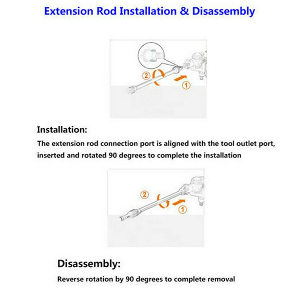 1Pcs 150Mm Verlengstuk Adapter Reinigen Onderdelen Vervanging Voor Worx Hydroshot WG629E WG630 WG644 Auto Wasmachine Schoonmaken Tool