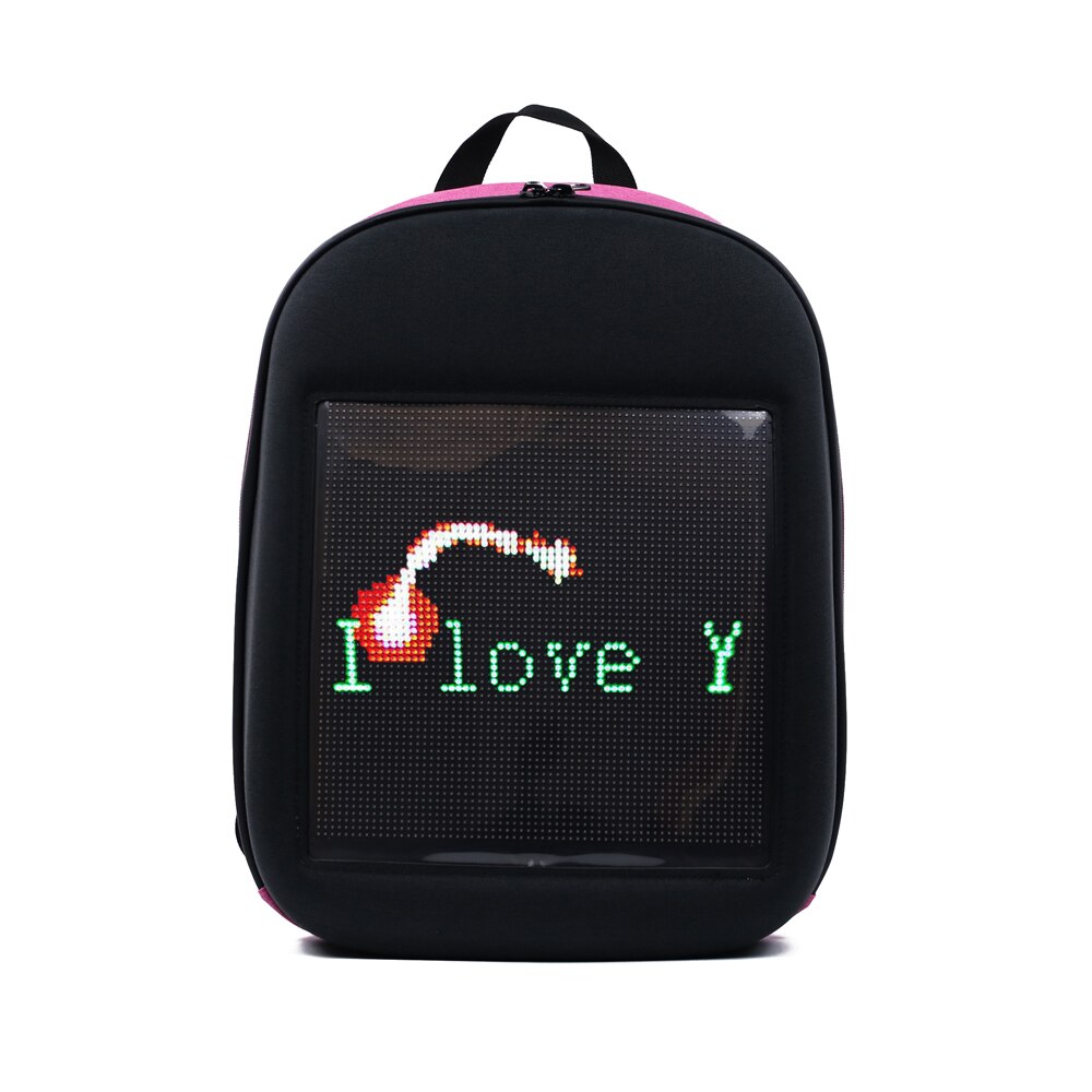 Backpack with LED Display Screen Outdoor Dynamic Advertising Backpack DIY Wireless LED Walking Advertising Backpack