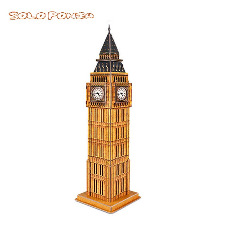 51.7 Cm Big Ben Tower Cardboard Assembly Model Miniature Micro Landscape DIY Building Miniature 3D Puzzle Toys Building Toys