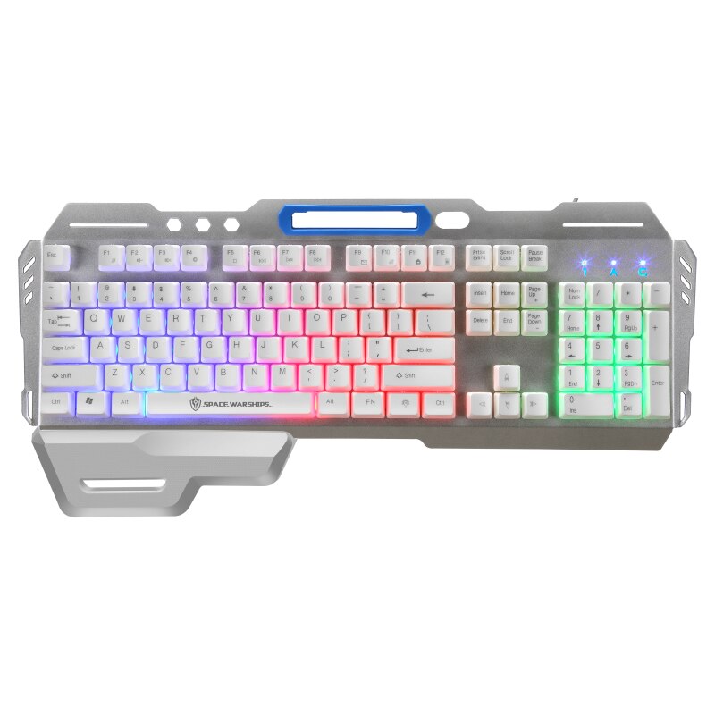 Gaming Keyboard Imitation Mechanical Keyboard 104 Keys Breathing Lamp Anti-ghosting hand rest Wired Keyboard For Desktop Laptop