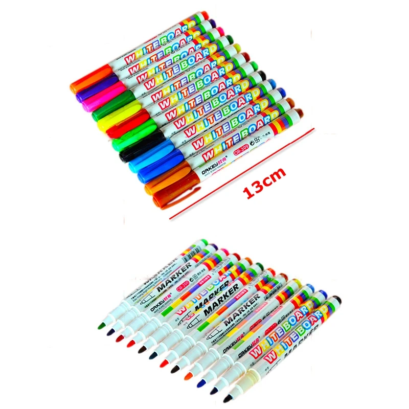 12 Kleuren Whiteboard Marker Pennen Vloeibaar Krijt Uitwisbare Glas Keramiek Kind Schrijven Maker Pen Kantoor School Supply Briefpapier