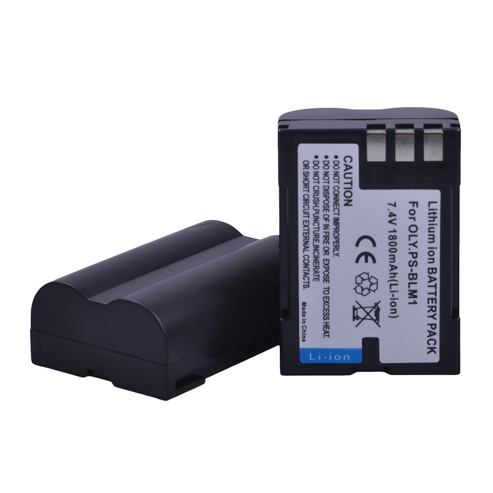 2Pcs 1800mAh BLM-1 BLM1 Battery Accu + LCD USB Charger for Olympus C-5060 C-7070 C-8080 E-30 E-300 E-330 E-500 E-510 E-520