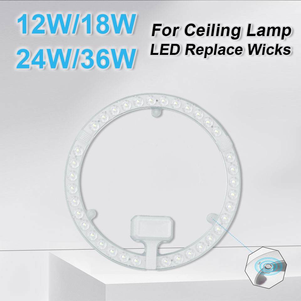 12W 18W 24W 36W LED anillo PANEL círculo luz SMD LED tablero de techo redondo tablero de lámpara circular AC 220V luz LED