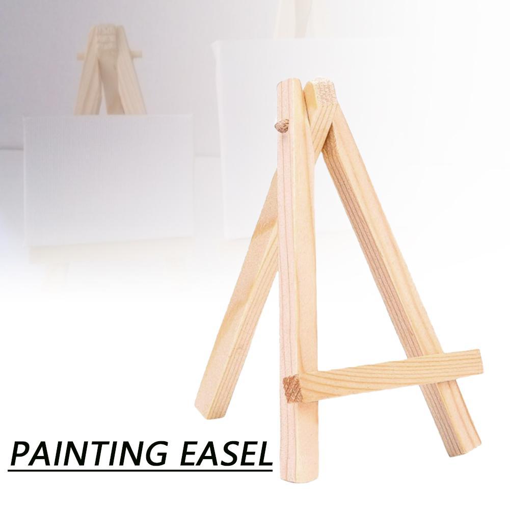 Marco de atril de madera Natural con trípode, pantalla para reuniones, bodas, artesanías, Tarjeta De Nombre para niños, soporte para mesa de pintura con números, L8Q9