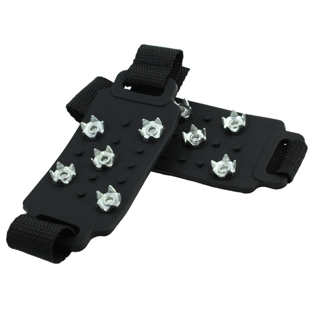 Anti Slip Ice Gripper Spike Winter Climbing Spikes Grips Crampon Cleats 5-Stud Shoes Cover Snow Spikes Cleats Chain Claws Grips: Default Title