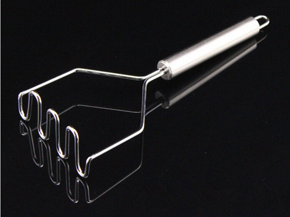 Stainless Steel Wave Shape Potato Masher Tool Kitchen Bar Potatoes Crusher Crushing Tool Kitchen Helper On QE