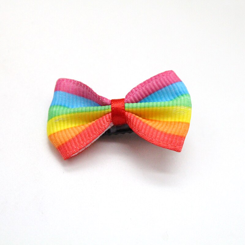 100 pz/lotto Accessori per Capelli Piccola clip di capelli per le ragazze mini 3 centimetri Arco Dolce di Stampa Del bambino Della Ragazza Dei Bambini Forcelle Bambini barrette