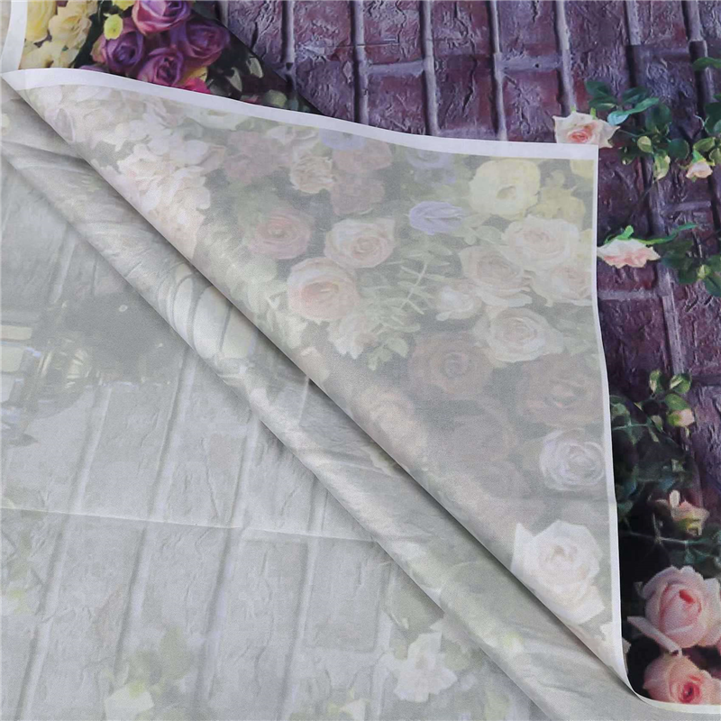 3-teiliges Blumen Ziegelwand Fotografie Hintergrund - 7x5ft Vinyl Frühling Studio Hintergrund