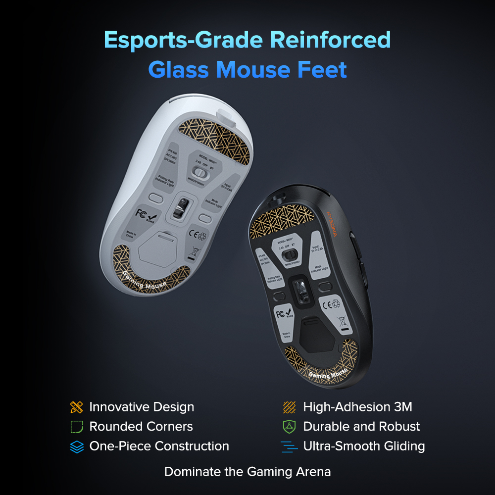 Kysona M600 V2 Schwarz PAW3395 Wireless Gaming Esports Maus 55g 26000DPI 6 Tasten Optische PAM3395 Computer Mäuse für Laptop PC